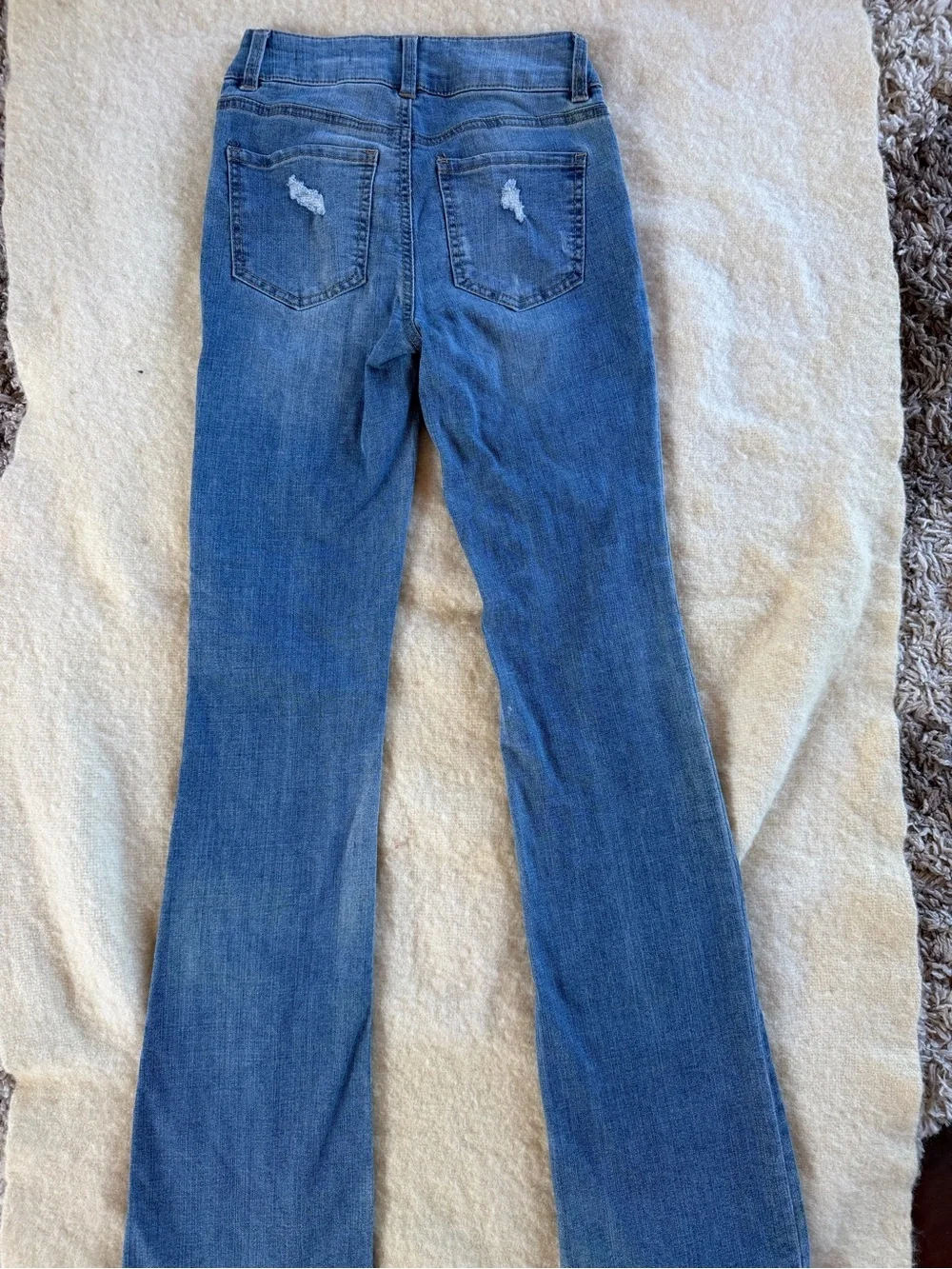 BCBGeneration Two-Button Mid Rise Bootcut Jeans - Denim Blue NWT